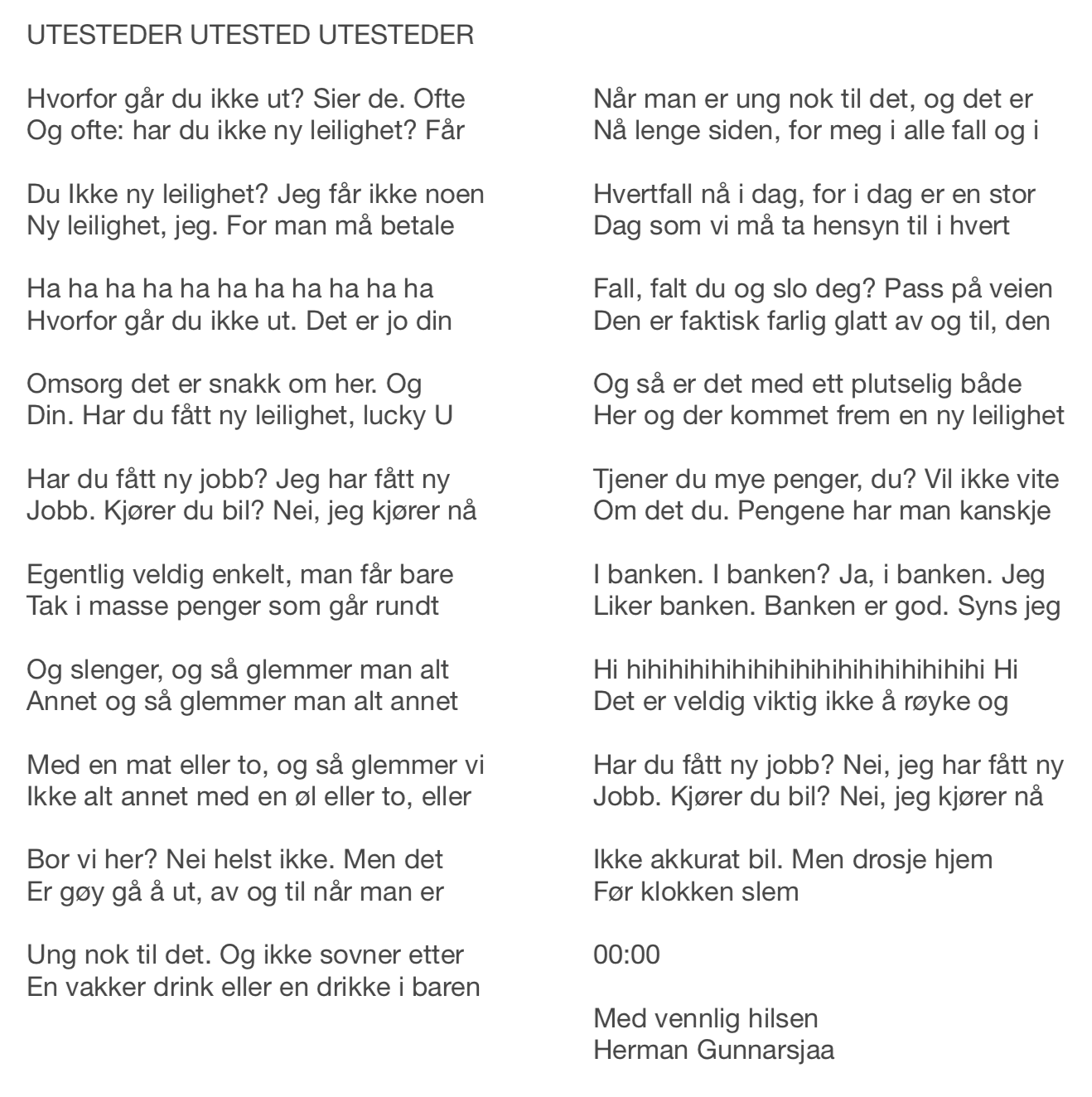 UTESTEDER UTESTED UTESTEDER