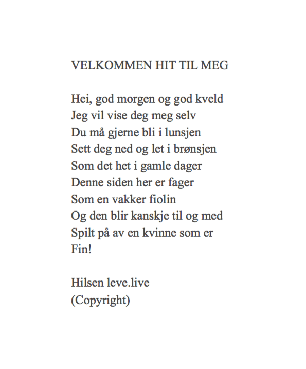 VELKOMMEN HIT TIL MEG +001PNG