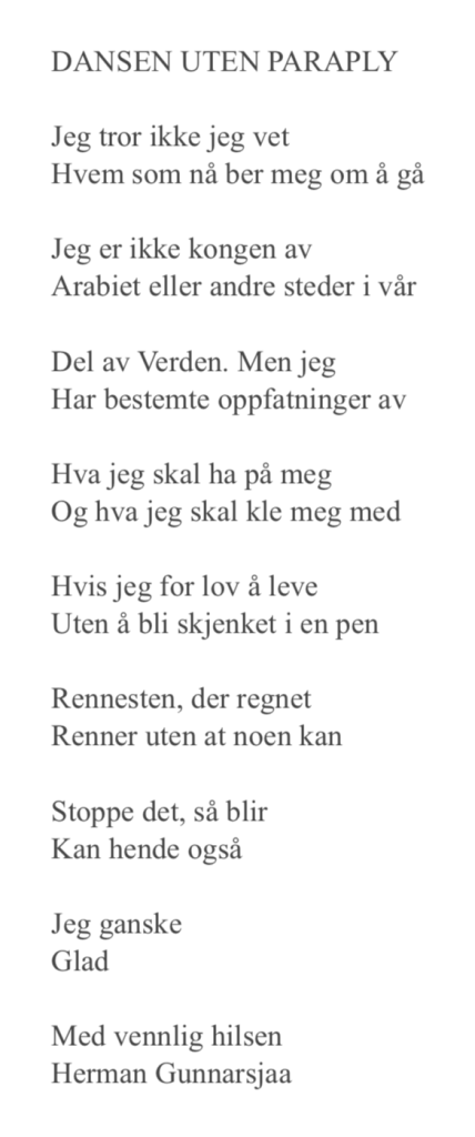 DANSEN UTEN PARAPLY
