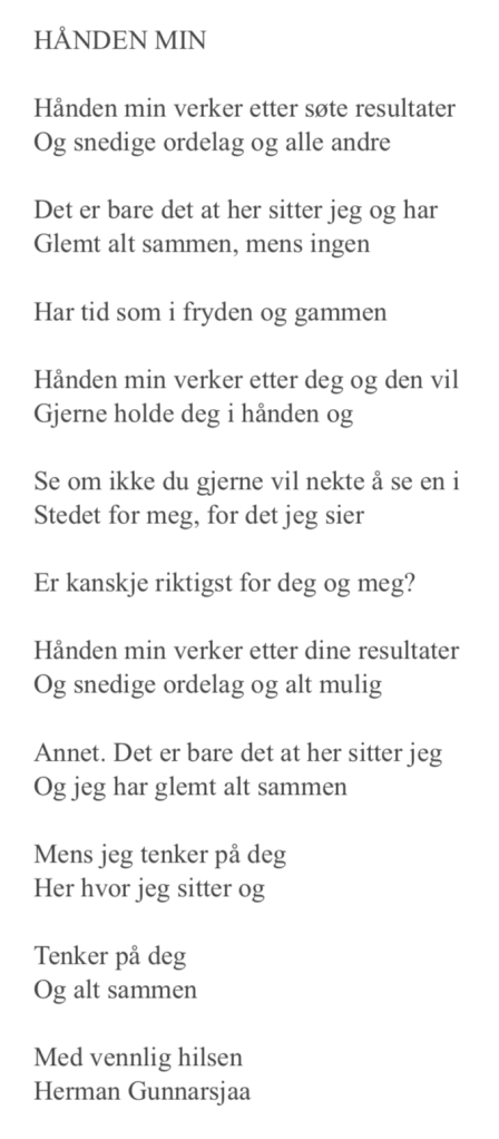 HÅNDEN MIN