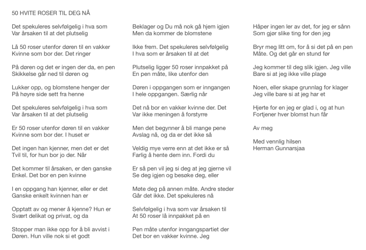 50 HVITE ROSER TIL DEG NÅ