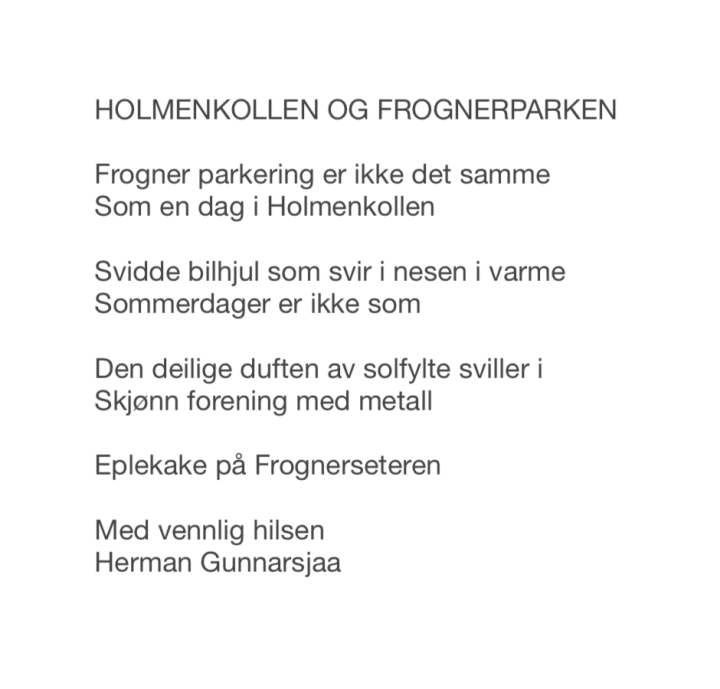 HOLMENKOLLEN OG FROGNERSETEREN