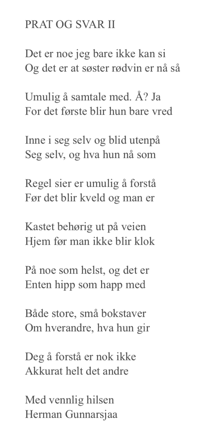 PRAT OG SVAR II