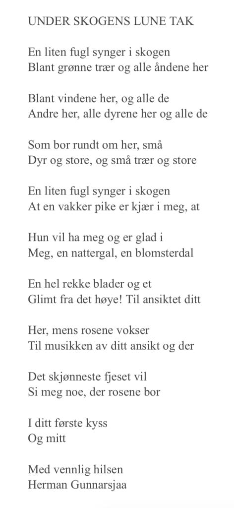 UNDER SKOGENS LUNE TAK