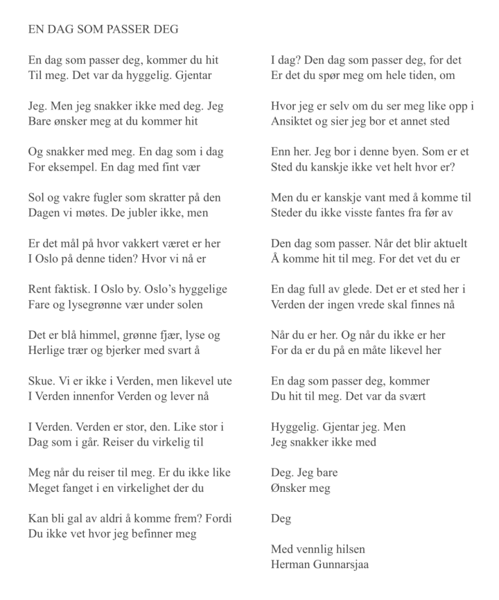 EN DAG SOM PASSER DEG