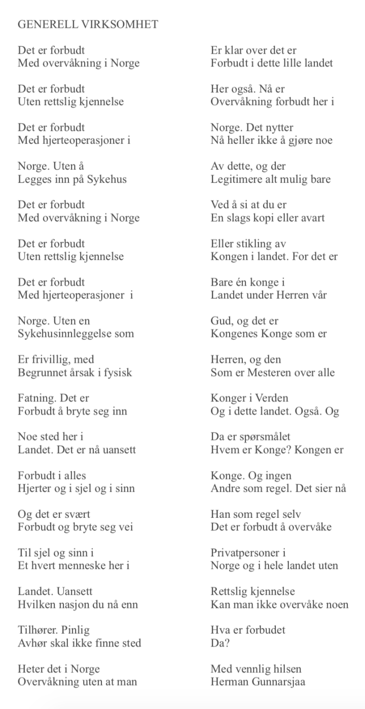 GENERELL VIRKSOMHET