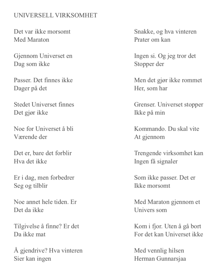 UNIVERSELL VIRKSOMHET