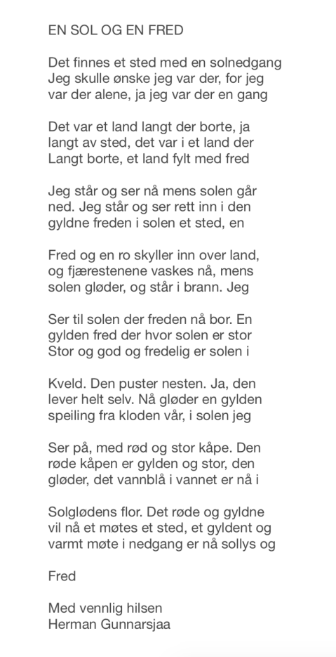 EN SOL OG EN FRED