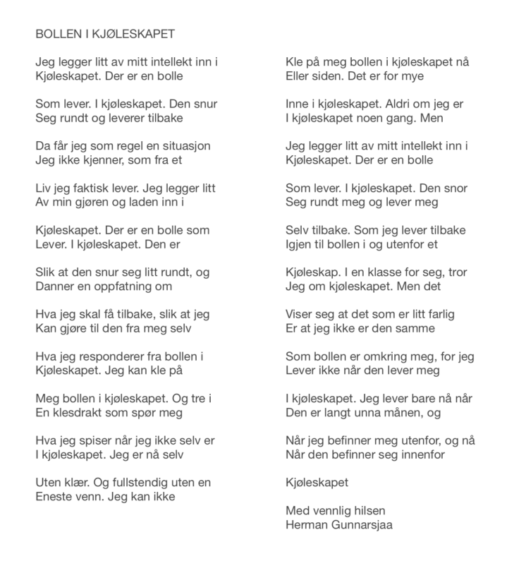 BOLLEN I KJØLESKAPET