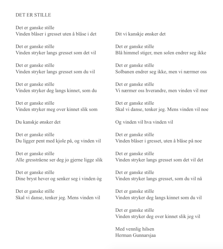 DET ER STILLE
