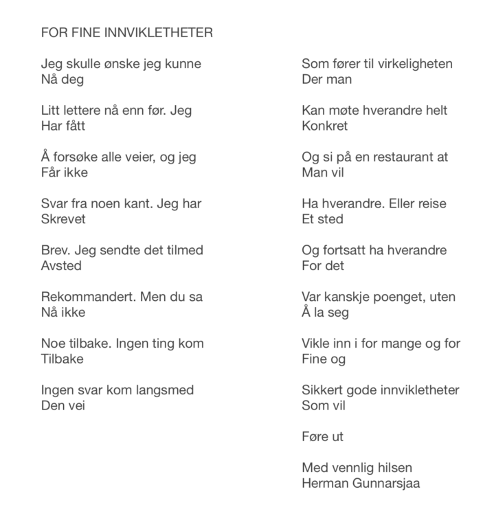 FOR FINE INNVIKLETHETER