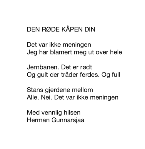 DEN RØDE KÅPEN DIN