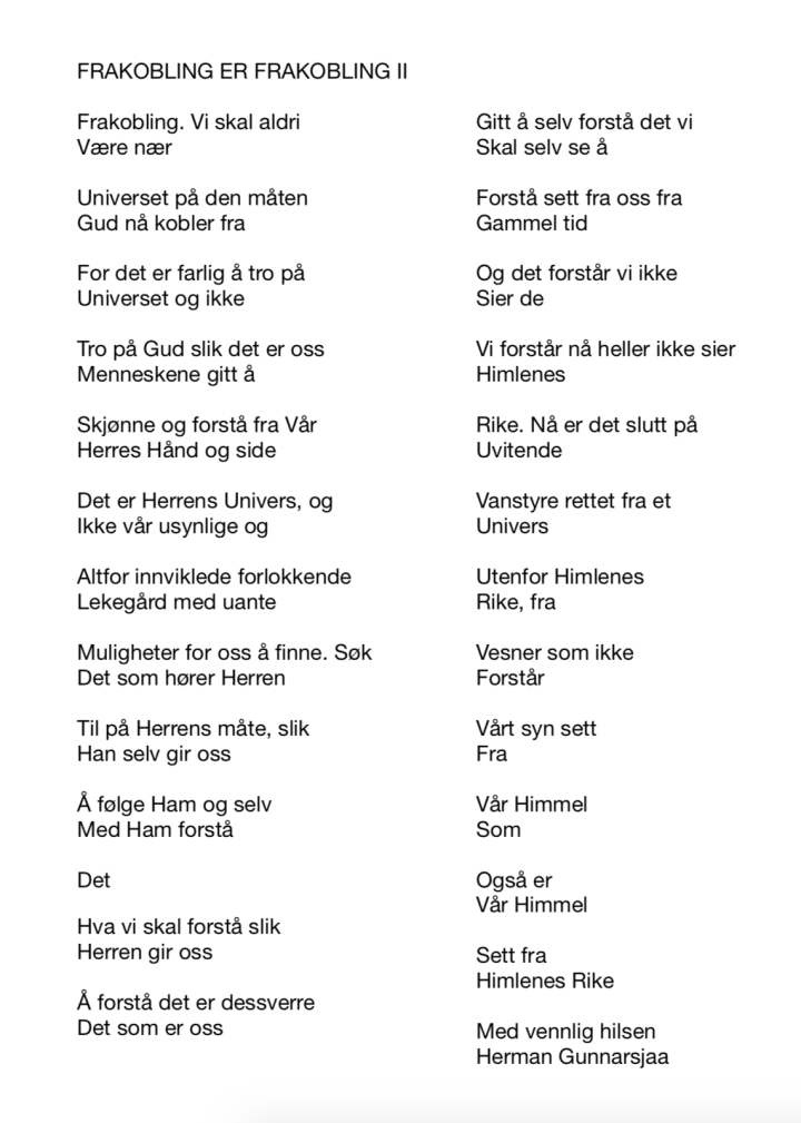 FRAKOBLING ER FRAKOBLING II