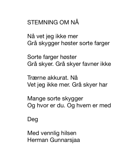 STEMNING OM NÅ
