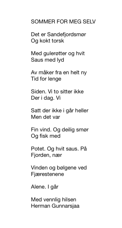 SOMMER FOR MEG SELV