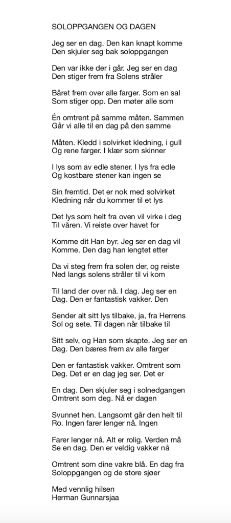soloppgangen og dagen