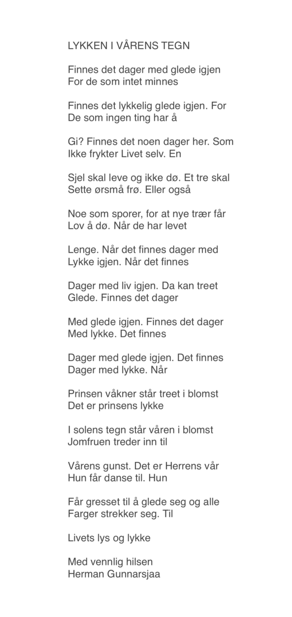 LYKKEN I VÅRENS TEGN