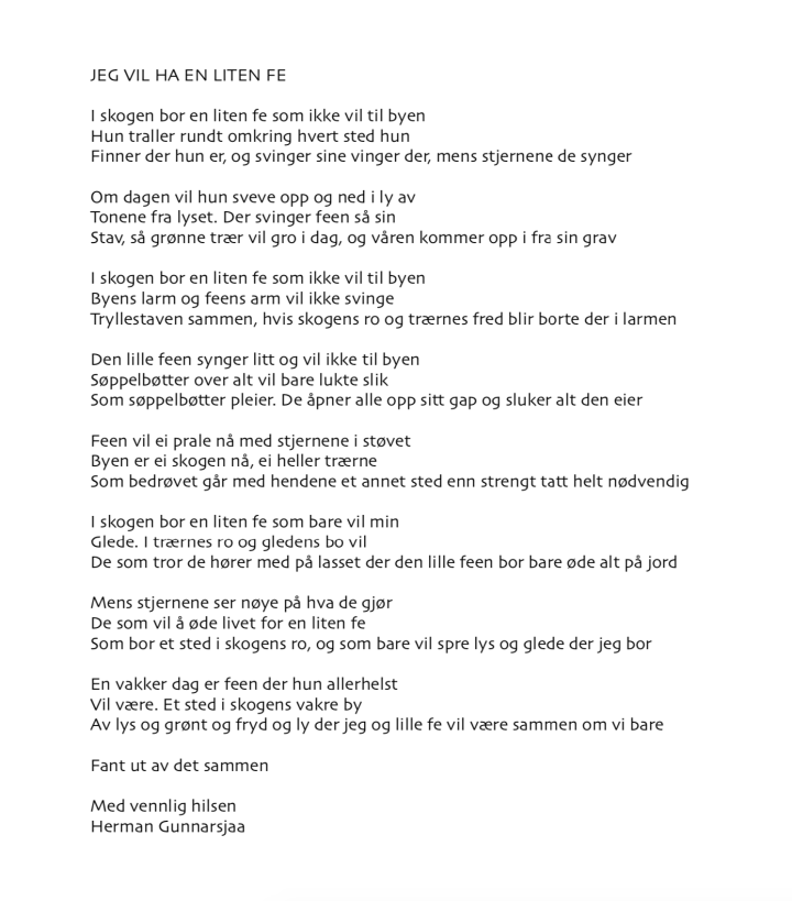 JEG VIL HA EN LITEN FE