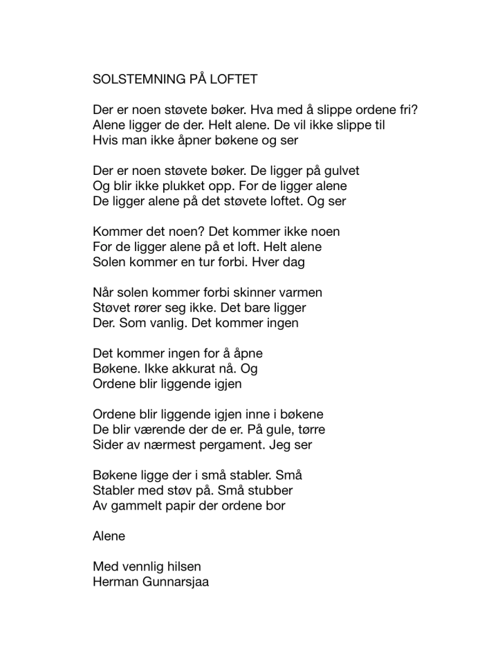 SOLSTEMNING PÅ LOFTET